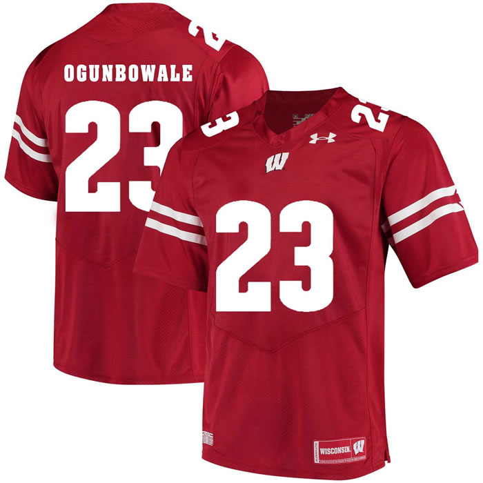 Wisconsin Badgers #23 Dare Ogunbowale Red College Football Jersey DingZhi